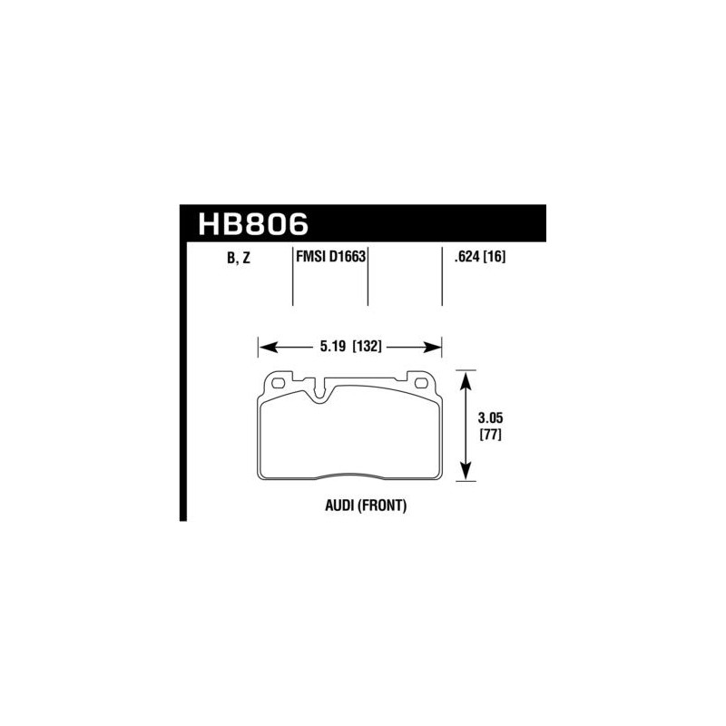 Audi A6 et Q5 plaquettes Hawk Brake Pad - HPS 5.0
