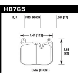 BMW avant plaquettes de freins Hawk Brake Pad - HP Plus