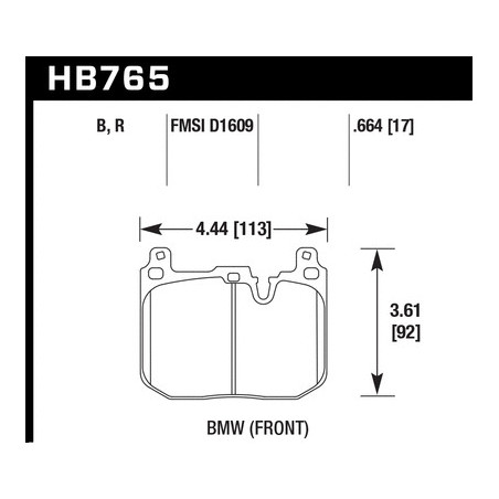 BMW avant plaquettes de freins Hawk Brake Pad - HP Plus