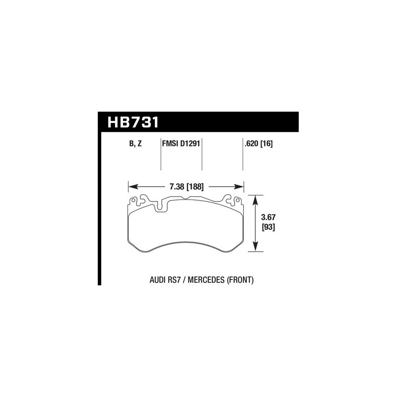 Plaquettes AMG 6 pistons / Audi RS6 Hawk Brake Pad - Performance Ceramic