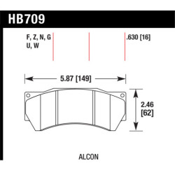 Hawk Brake Pad - DTC-70 (16 mm)