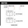 Impreza GDB WRX Hawk Plaquettes - HP Plus