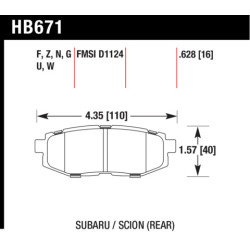 Hawk Brake Pad - Performance Ceramic
