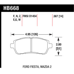 Hawk Brake Pad - DTC-60 (15 mm)