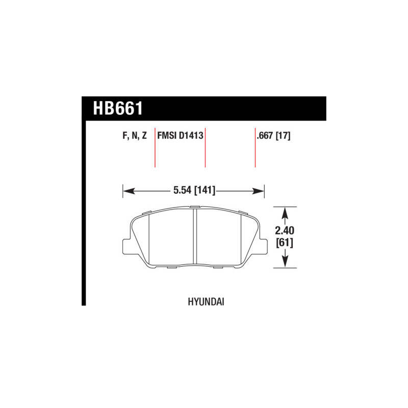Hyundai Genesis plaquettes Hawk Brake Pad - HP Plus