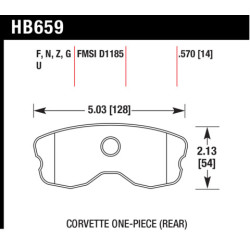 Hawk Brake Pad - DTC-60 (14 mm)