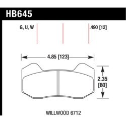Hawk Brake Pad - DTC-60 (12 mm)