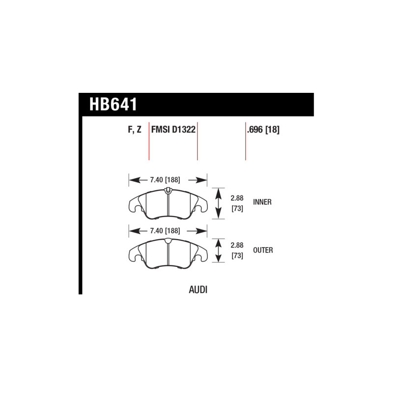 Audi plaquettes avant Hawk Brake Pad - HPS 5.0