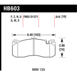Hawk Brake Pad - DTC-60 (16 mm)
