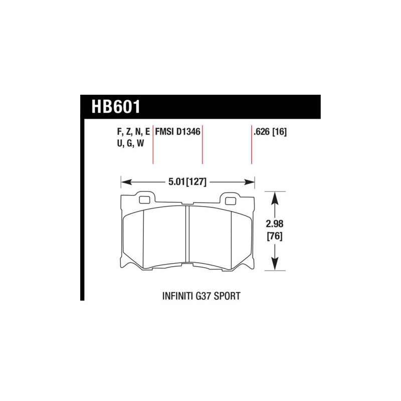 Plaquettes avant Infinity 4 pistons Hawk Brake Pad - HP Plus