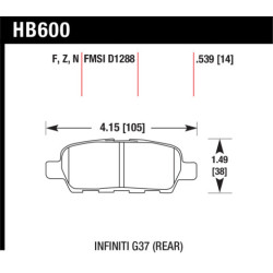 Hawk Brake Pad - Performance Ceramic