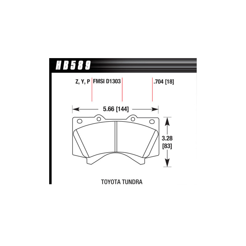 Plaquettes avant Land cruiser et Tundra Hawk - Super Duty