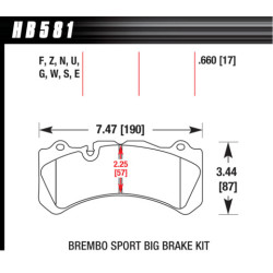 Hawk Brake Pad - Blue 9012 (17 mm)