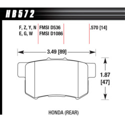 Hawk Brake Pad - DTC-60 (14 mm)