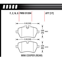 Hawk Brake Pad - DTC-60 (17 mm)