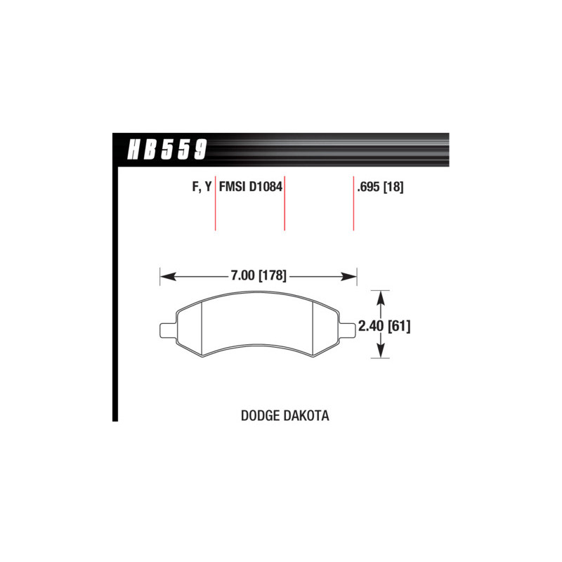 Plaquettes avant DODGE Ram Hawk Brake Pad - Super Duty