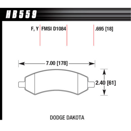 Plaquettes avant DODGE Ram Hawk Brake Pad - Super Duty
