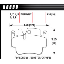 Hawk Brake Pad - Blue 9012 (16 mm)