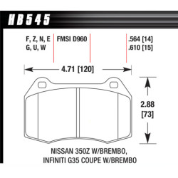 Hawk Brake Pad - DTC-60 (14 mm)