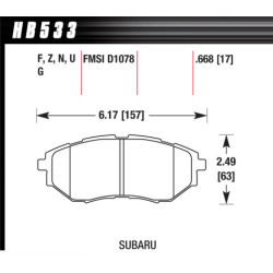 Hawk Brake Pad - DTC-60 (17 mm)