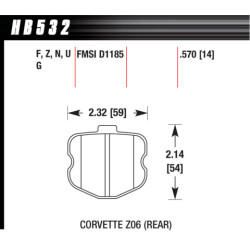 Hawk Brake Pad - DTC-60 (14 mm)