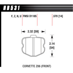 Hawk Brake Pad - DTC-70 (14 mm)