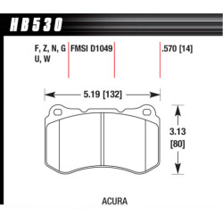 Hawk Brake Pad - DTC-60 (14 mm)