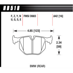 Hawk Brake Pad - Blue 9012 (16 mm)
