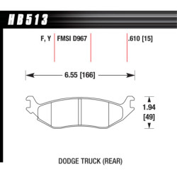 Plaquettes arrieres Dodge...