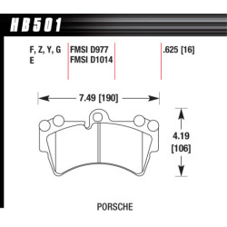 Q7 Cayenne Touareg plaquettes Hawk Brake Pad - LTS