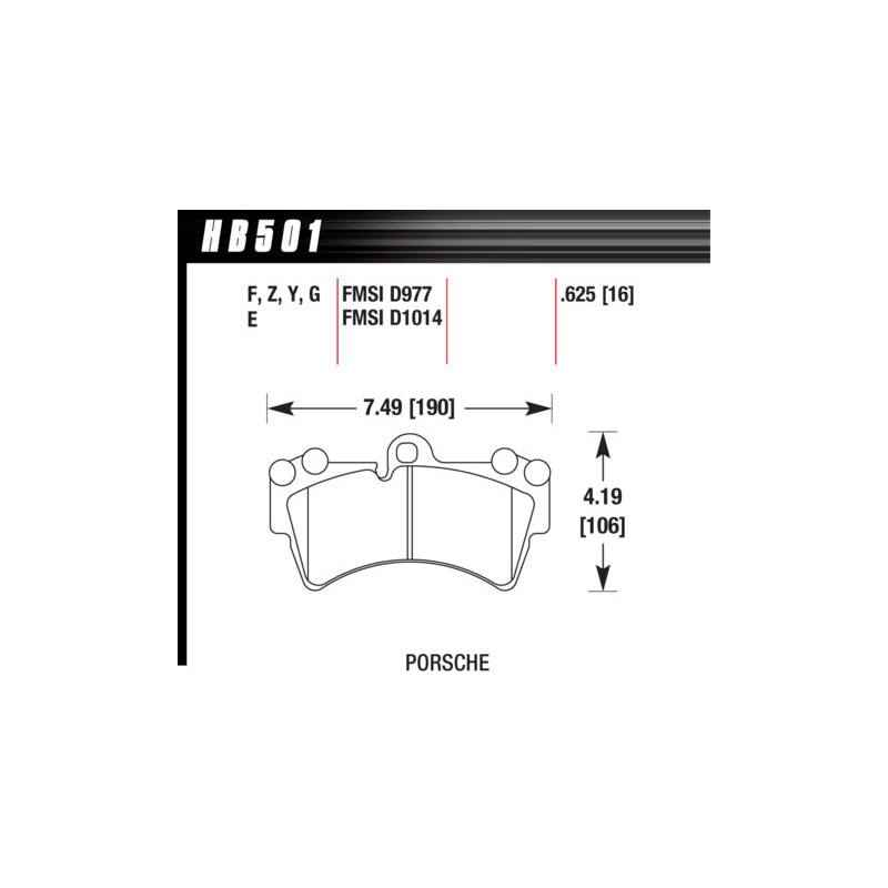 Q7 Cayenne Touareg plaquettes Hawk Brake Pad - LTS