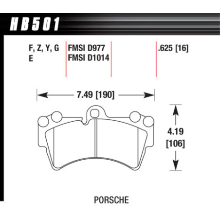 Q7 Cayenne Touareg plaquettes Hawk Brake Pad - LTS