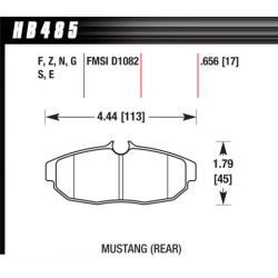 Hawk Brake Pad - Blue 9012 (17 mm)