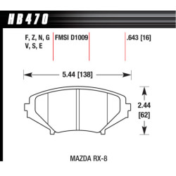 Hawk Brake Pad - DTC-60 (16 mm)