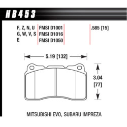 Hawk Brake Pad - DTC-60 (15 mm)