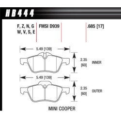 Hawk Brake Pad - DTC-60 (18 mm)