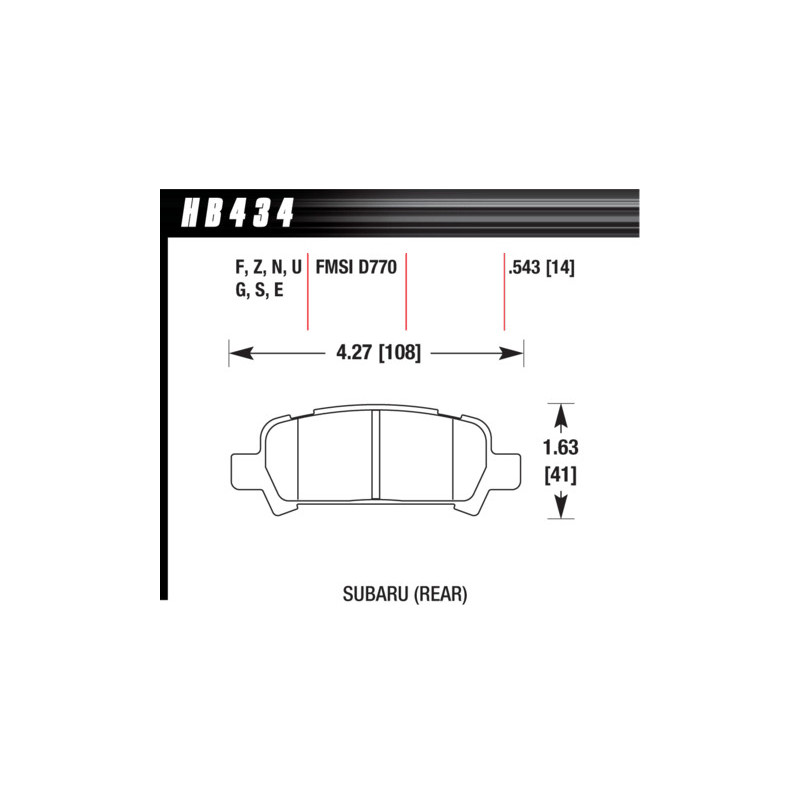 Plaquettes Impreza non Brembo Hawk Brake Pad - HP Plus