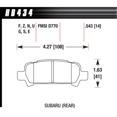 Plaquettes Impreza non Brembo Hawk Brake Pad - HP Plus