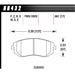 Hawk Brake Pad - DTC-60 (17 mm)