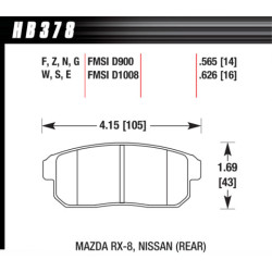 Hawk Brake Pad - DTC-60 (14 mm)