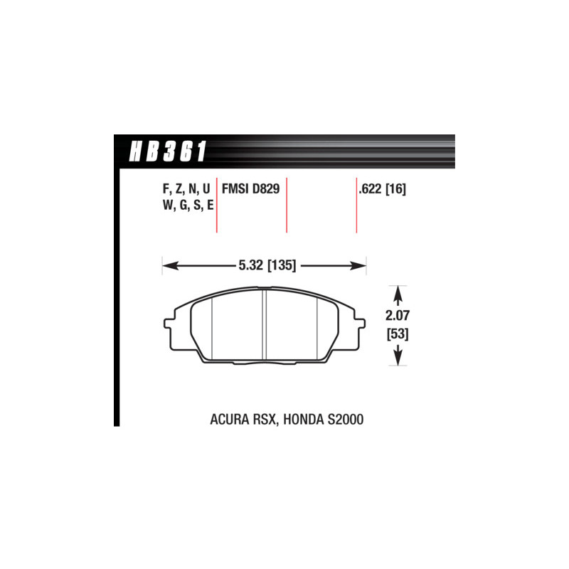Hawk Brake Pad - DTC-60 (16 mm)