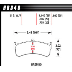 Hawk Brake Pad - DTC-60 (29 mm)