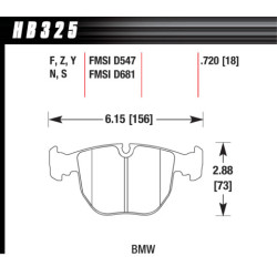 Hawk Brake Pad - HT-10 (18 mm)
