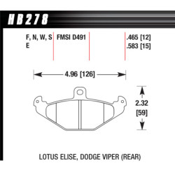 Hawk Brake Pad - HT-10 (12 mm)