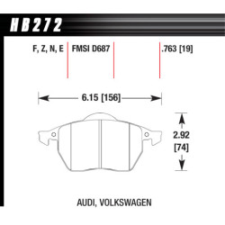 Hawk Brake Pad - Blue 9012 (19 mm)