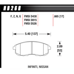 Hawk Brake Pad - DTC-60 (17 mm)