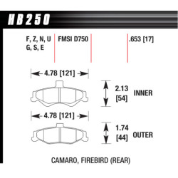 Hawk Brake Pad - HT-10 (17 mm)
