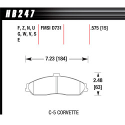 Hawk Brake Pad - DTC-50 (15 mm)