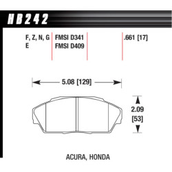 Hawk Brake Pad - DTC-60 (17 mm)
