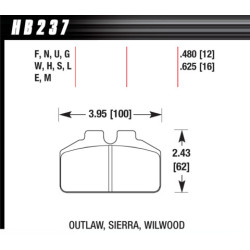 Brake Pad - DTC-30 (16 mm)